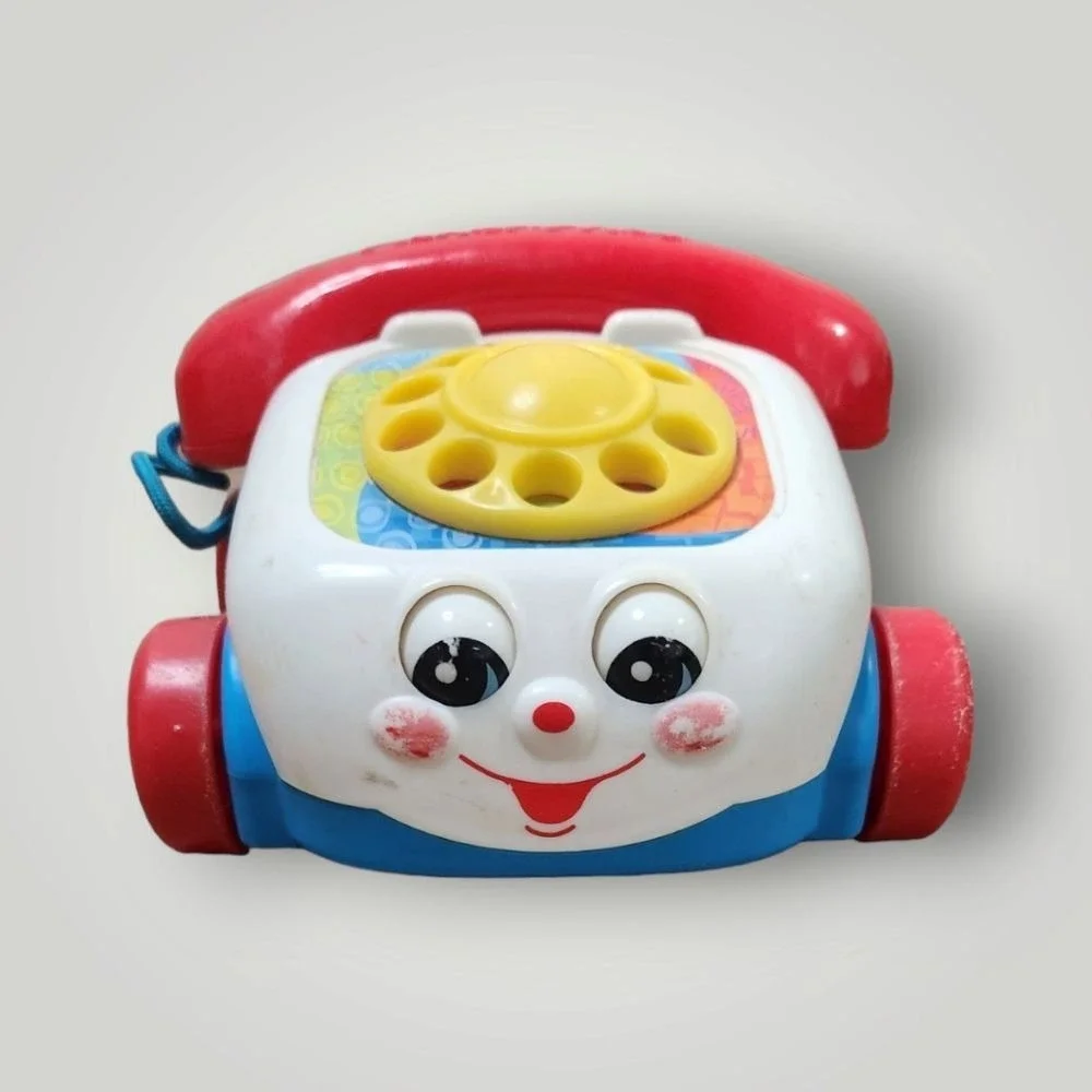 2000 Fisher Price Pull Along Chatter Phone Classic Toddler Baby Toy  Mattel